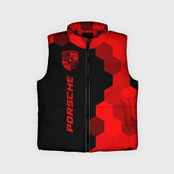 Детский жилет Porsche - red gradient по-вертикали, цвет: 3D-черный