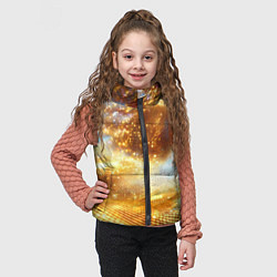 Детский жилет Блестящая золотая текстура, цвет: 3D-светло-серый — фото 2