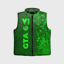 Детский жилет GTA 6 - green gradient по-вертикали, цвет: 3D-черный