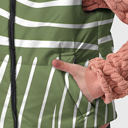 Детский жилет Полоски зеленой зебры, цвет: 3D-красный — фото 2