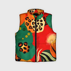 Детский жилет Анималистичный африканский паттерн, цвет: 3D-красный