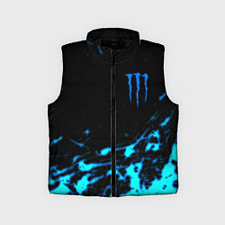 Детский жилет Monster energy голубые краски