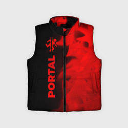 Детский жилет Portal - red gradient по-вертикали, цвет: 3D-черный