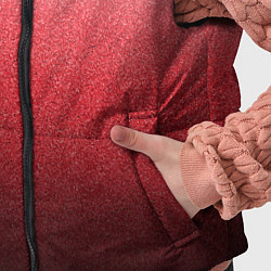 Детский жилет Мягкий градиент красно-розовый текстура крошка, цвет: 3D-черный — фото 2