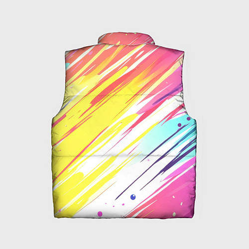 Детский жилет Брызги краски на белом фоне / 3D-Светло-серый – фото 2