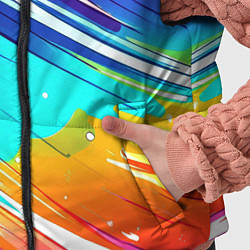 Детский жилет Радужные брызги краски текстура, цвет: 3D-черный — фото 2