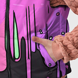 Детский жилет Фиолетовая текстура на черном фоне, цвет: 3D-черный — фото 2