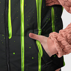 Детский жилет Слизь зеленая текстура, цвет: 3D-черный — фото 2