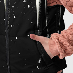 Детский жилет Белые брызги на черном, цвет: 3D-черный — фото 2