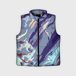 Детский жилет Фиолетовый стилизованный абстракция, цвет: 3D-черный