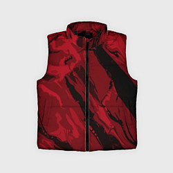 Детский жилет Чёрно-красный абстракция, цвет: 3D-черный