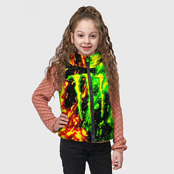 Детский жилет Monster energy кислотный стиль, цвет: 3D-черный — фото 2