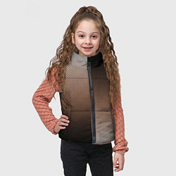 Детский жилет Чёрно-коричневый текстурный градиент пополам, цвет: 3D-черный — фото 2