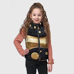 Детский жилет Золотая объемная абстракция - текстура, цвет: 3D-черный — фото 2