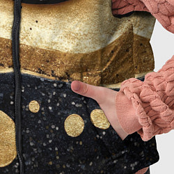 Детский жилет Золотая объемная абстракция - текстура, цвет: 3D-черный — фото 2