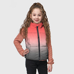 Детский жилет Бледный красно-серый градиент, цвет: 3D-черный — фото 2