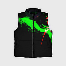 Детский жилет Color black green red