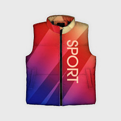 Детский жилет Sport красно-синий градиент, цвет: 3D-черный
