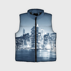 Детский жилет New York город, цвет: 3D-черный