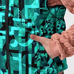 Детский жилет Неоновый голубой объёмный эффект, цвет: 3D-черный — фото 2