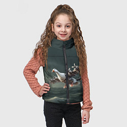 Детский жилет Бомбардито гусито мем, цвет: 3D-черный — фото 2