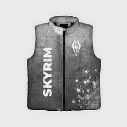 Детский жилет Skyrim - grey gradient вертикально, цвет: 3D-черный