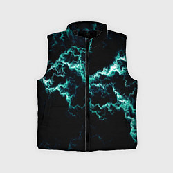 Детский жилет Lightning light blue glow, цвет: 3D-черный