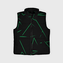 Детский жилет Color light green line