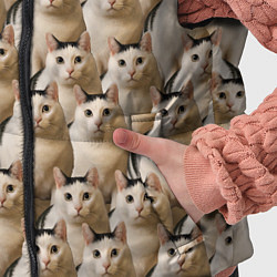 Детский жилет Толстый кот мем Бендер фото паттерн, цвет: 3D-черный — фото 2