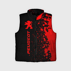 Детский жилет Peugeot - red gradient по-вертикали, цвет: 3D-черный