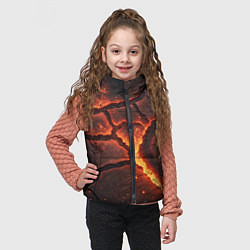 Детский жилет Огонь и лава, цвет: 3D-черный — фото 2