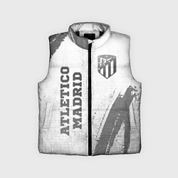Детский жилет Atletico Madrid - white gradient вертикально, цвет: 3D-черный