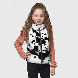 Детский жилет Брызги черной краски, цвет: 3D-черный — фото 2