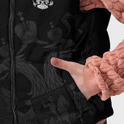 Детский жилет Герб России - черный монохром, цвет: 3D-черный — фото 2