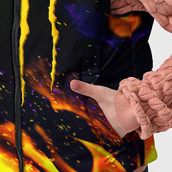 Детский жилет Monster energy лого в огне, цвет: 3D-черный — фото 2