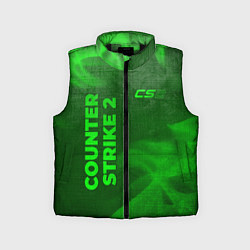 Детский жилет Counter Strike 2 - green gradient вертикально, цвет: 3D-черный