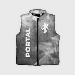 Детский жилет Portal - grey gradient вертикально, цвет: 3D-черный
