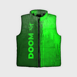 Детский жилет Doom - green gradient по-вертикали, цвет: 3D-черный