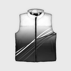Детский жилет Градиент с полосами из белого в тёмный, цвет: 3D-черный