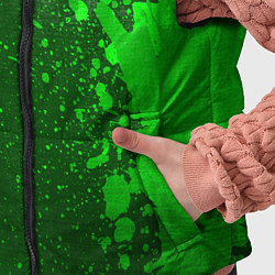 Детский жилет God of War - green gradient по-вертикали, цвет: 3D-черный — фото 2