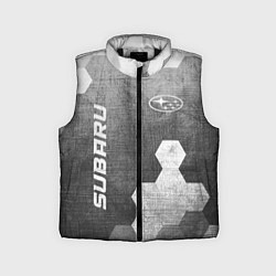 Детский жилет Subaru - grey gradient вертикально, цвет: 3D-черный