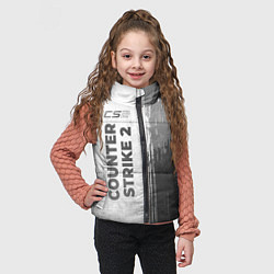 Детский жилет Counter Strike 2 - white gradient по-вертикали, цвет: 3D-черный — фото 2