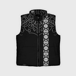 Детский жилет Славянские символы традиции народа, цвет: 3D-черный
