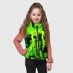 Детский жилет Monster energy кислотное лого, цвет: 3D-черный — фото 2