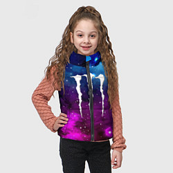 Детский жилет Monster energy neon space, цвет: 3D-черный — фото 2