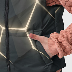 Детский жилет Объемные серые плиты, цвет: 3D-черный — фото 2