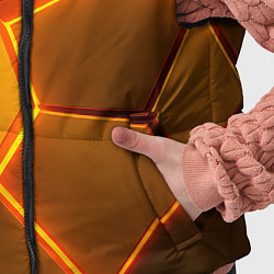 Детский жилет Желтые неоновые соты - текстура, цвет: 3D-черный — фото 2