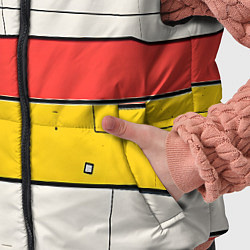 Детский жилет Красные полоски, цвет: 3D-черный — фото 2