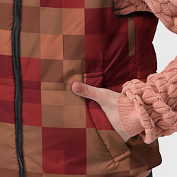 Детский жилет Бордовые пиксели, цвет: 3D-черный — фото 2