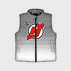 Детский жилет Нью Джерси Девилз - геометрический градиент, цвет: 3D-черный